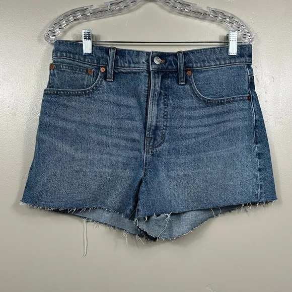Madewell The Perfect Jean Short in Burnett Wash TENCEL Lyocell Edition Blue - 30