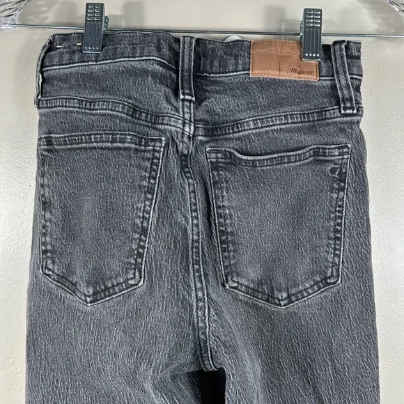 Madewell The Perfect Vintage Jean Straight Leg - Black / Grey Size 24