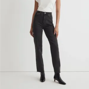 Madewell The Perfect Vintage Jean Straight Leg - Black / Grey Size 24