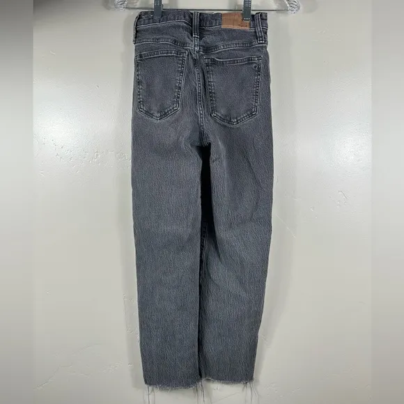 Madewell The Perfect Vintage Jean Straight Leg - Black / Grey Size 24