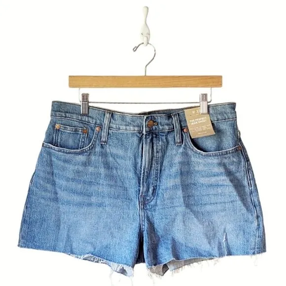 Madewell High Waist Cut Off Denim Shorts Perfect Vintage Jean 29 NWT