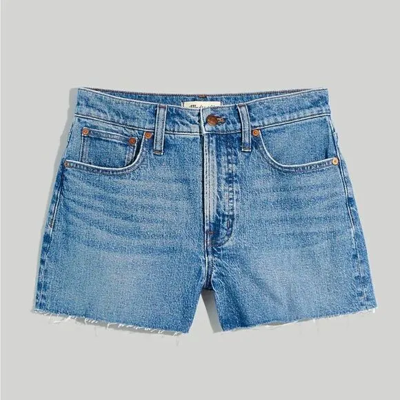 Madewell High Waist Cut Off Denim Shorts Perfect Vintage Jean 29 NWT