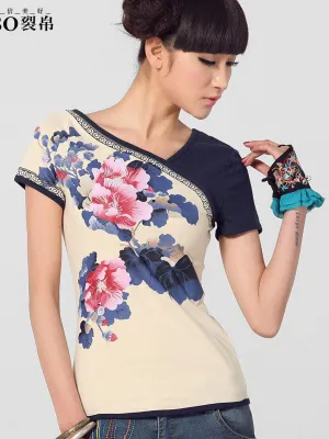 Mandarin heritage peony top