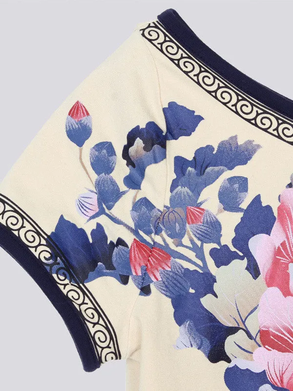 Mandarin heritage peony top