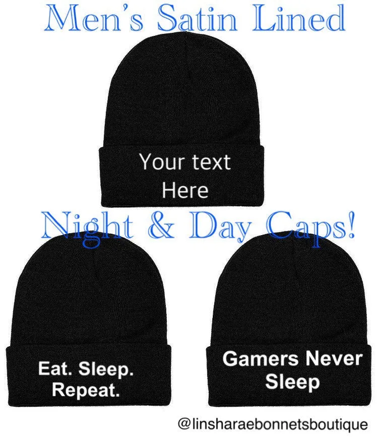 Men Satin Lined Caps | Mens Bonnets | Mens Satin Bonnets | Mens Satin Lined Caps | Satin Lined Caps | Satin Lined Beanies | Mens Beanie