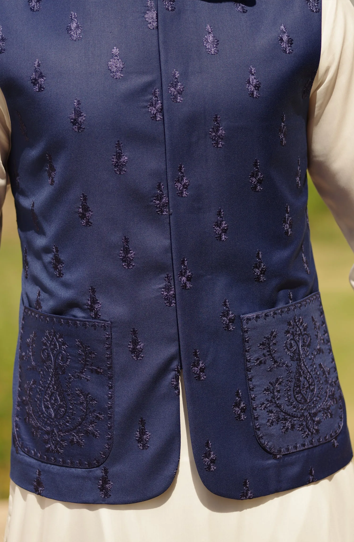 Mens Tropical Emb. Waist Coat