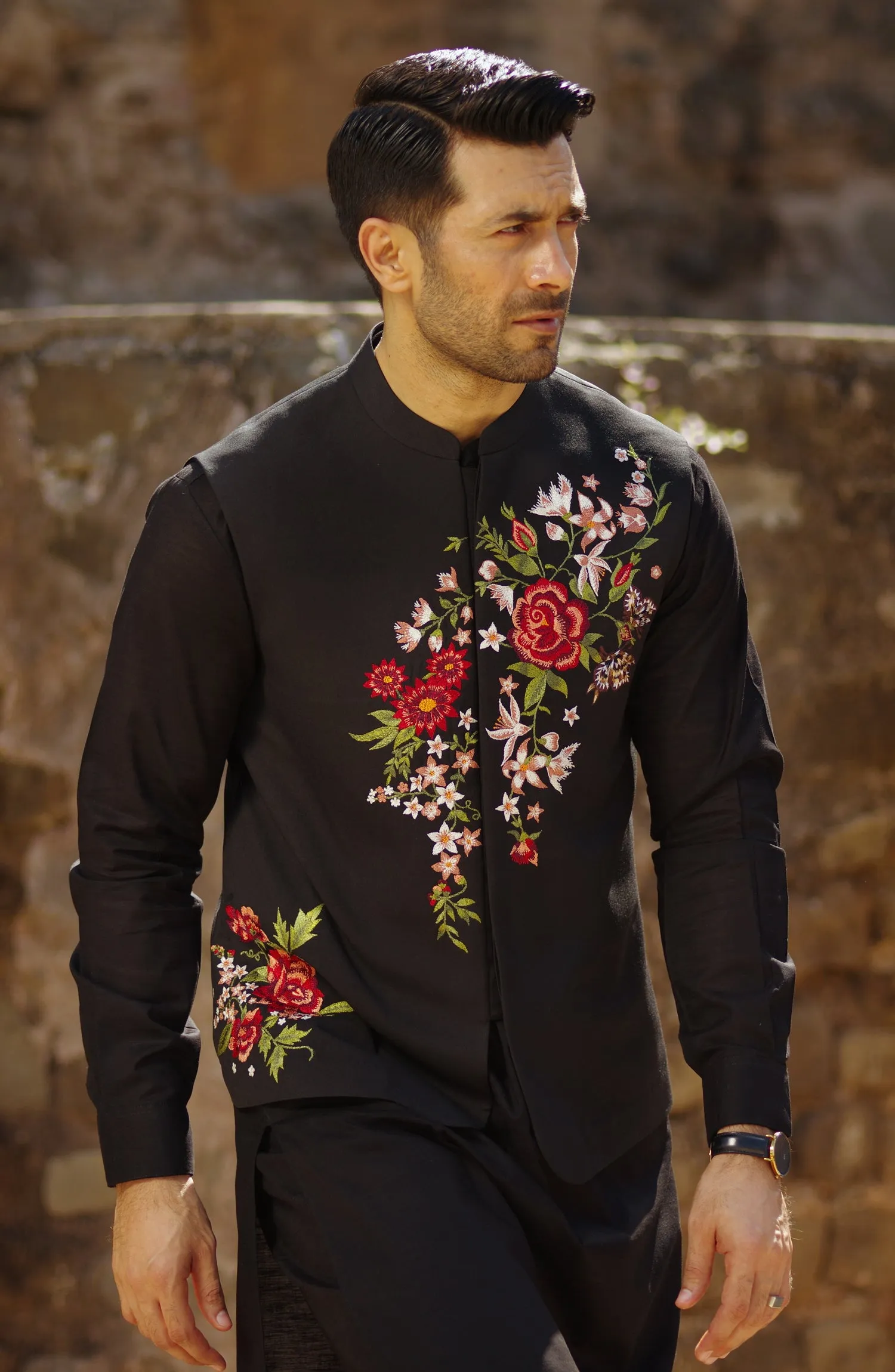 Mens Tropical Puff Emb. Waist