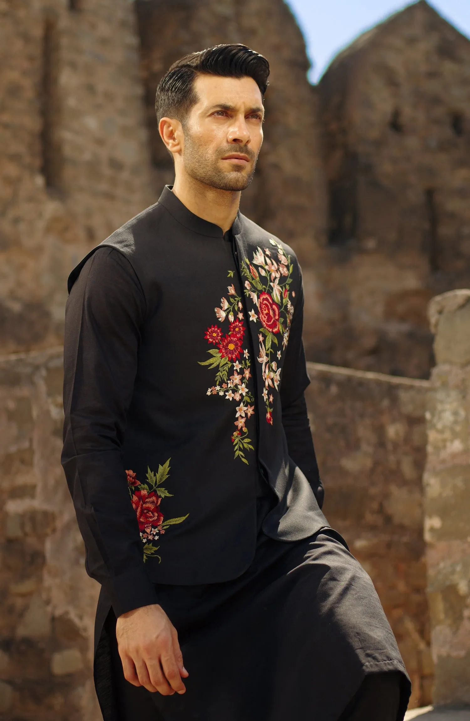 Mens Tropical Puff Emb. Waist