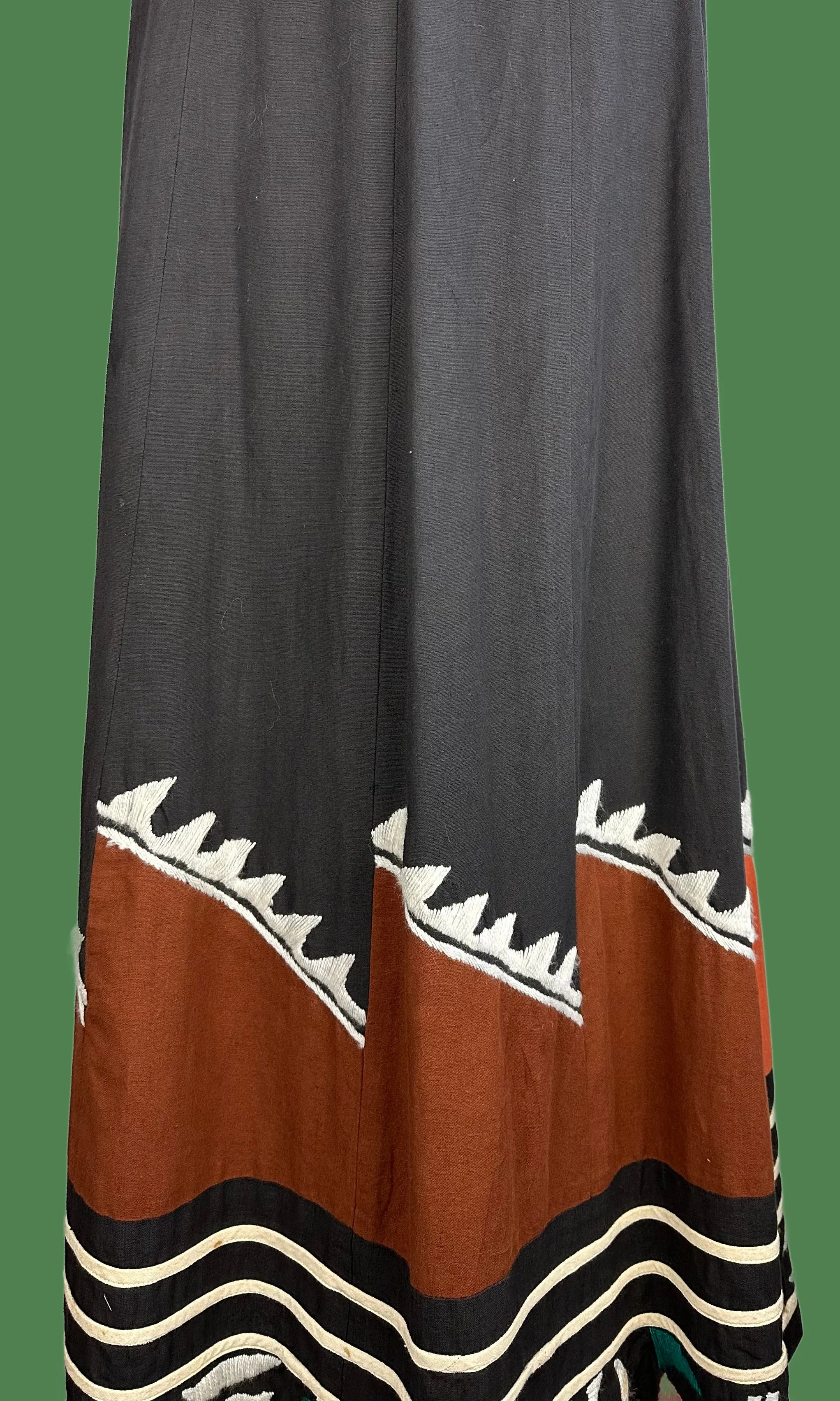 MEXICAN HERITAGE 70s Vintage Maxi Skirt • Small