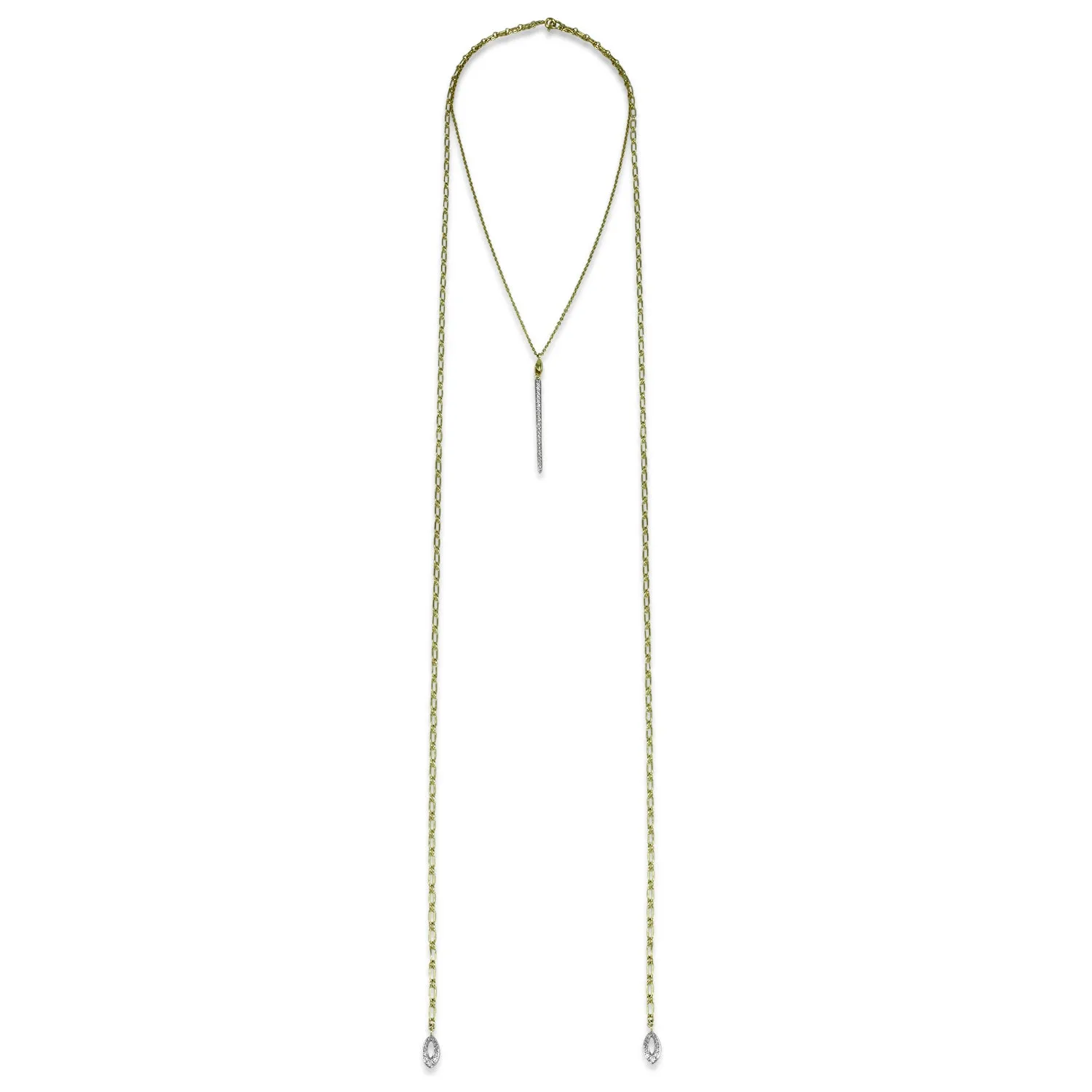 Mingle Pavé Necklace - 18K Gold Vermeil   CZ Blanc