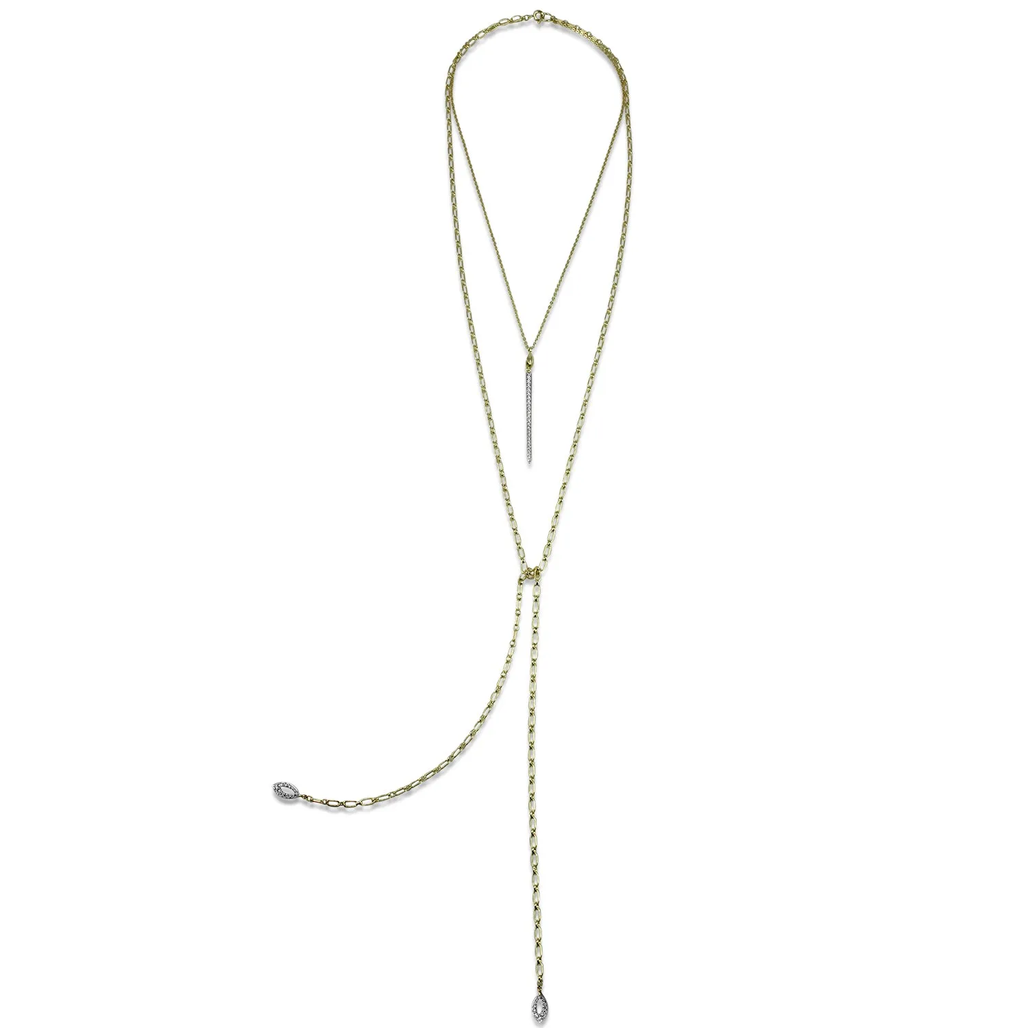 Mingle Pavé Necklace - 18K Gold Vermeil   CZ Blanc