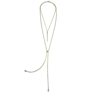 Mingle Pavé Necklace - 18K Gold Vermeil   CZ Blanc