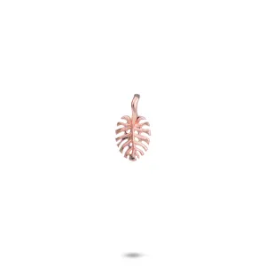 Monstera Pendant in Rose Gold - 13.5mm