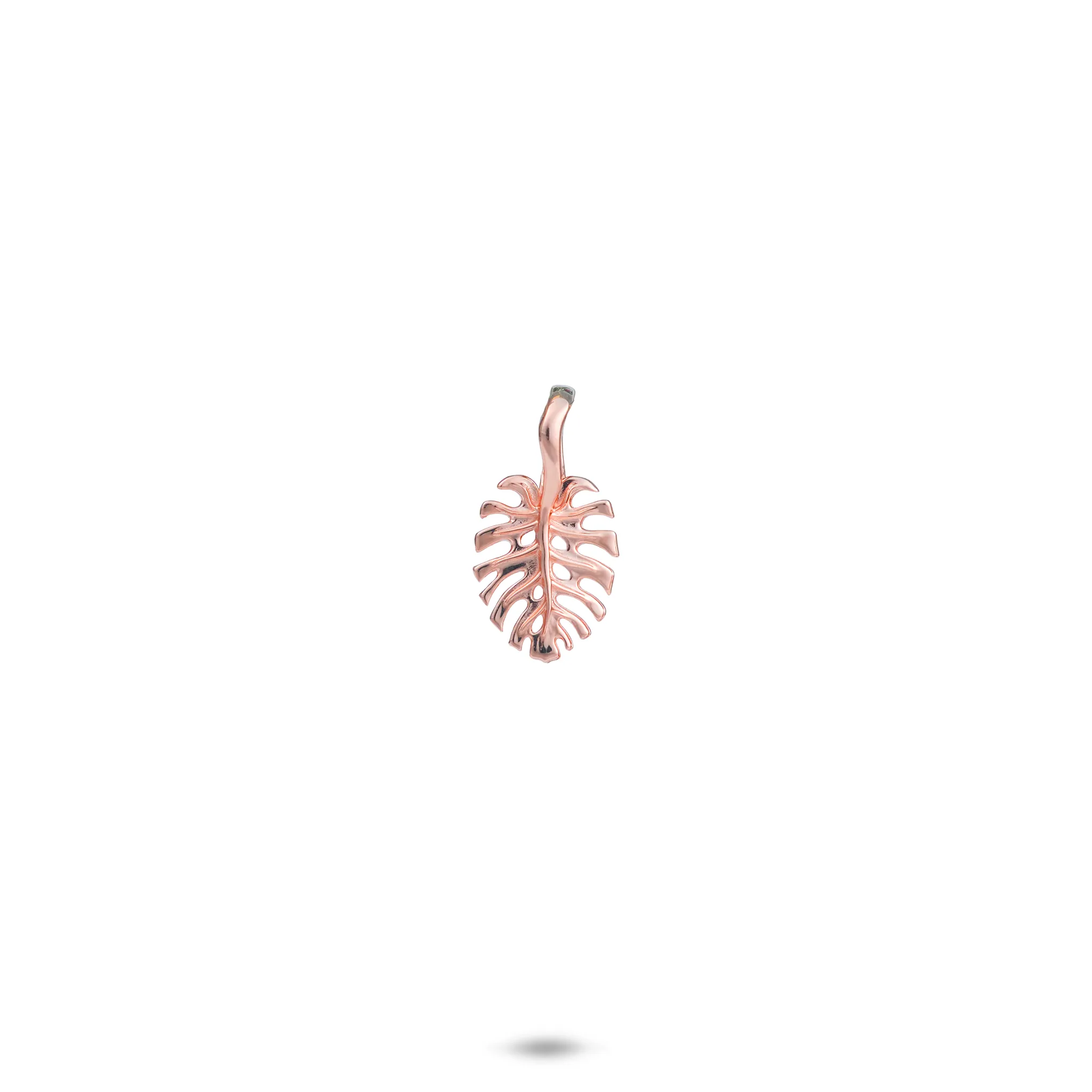 Monstera Pendant in Rose Gold - 13.5mm