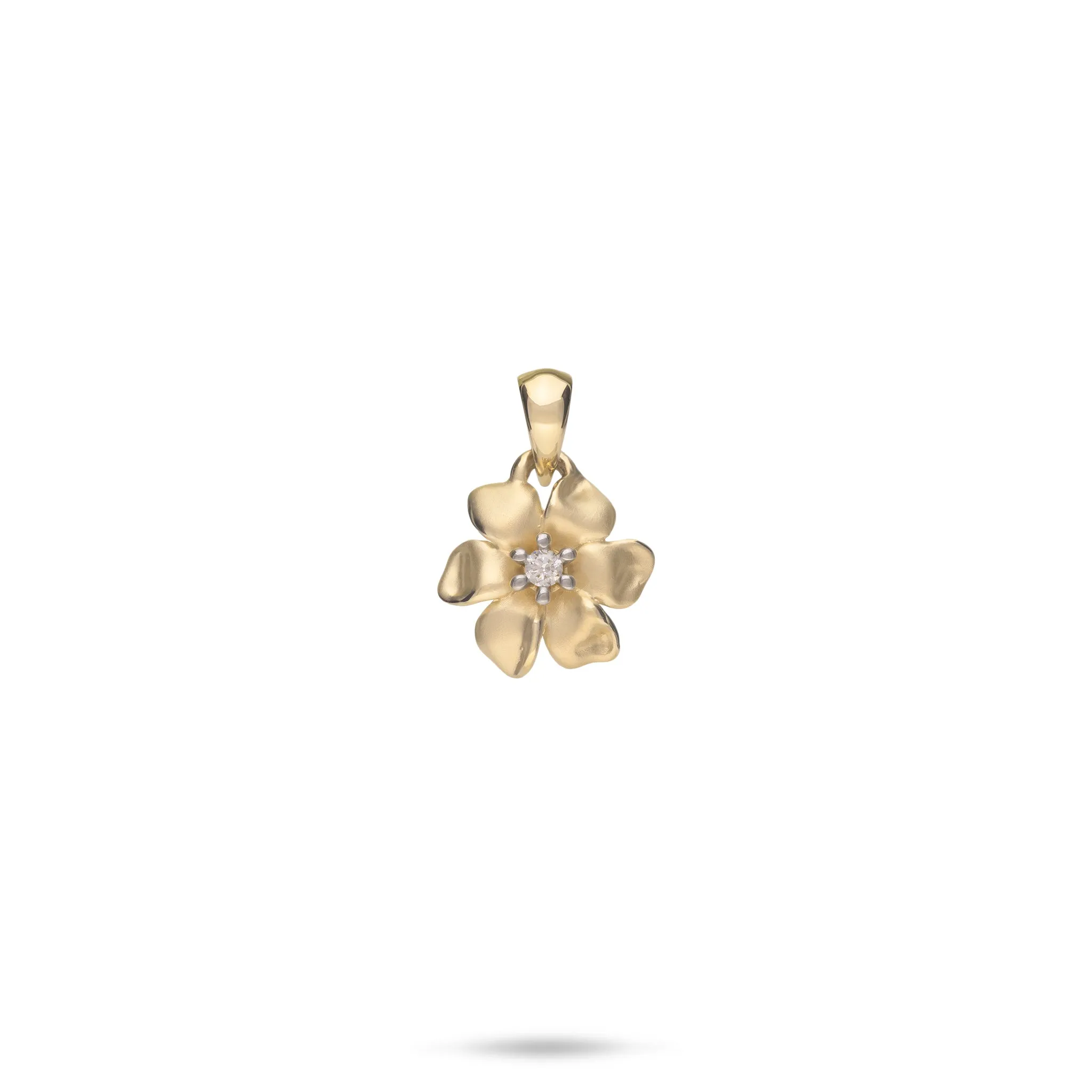 Nāʻū Pendant in Gold with Diamond - 10mm