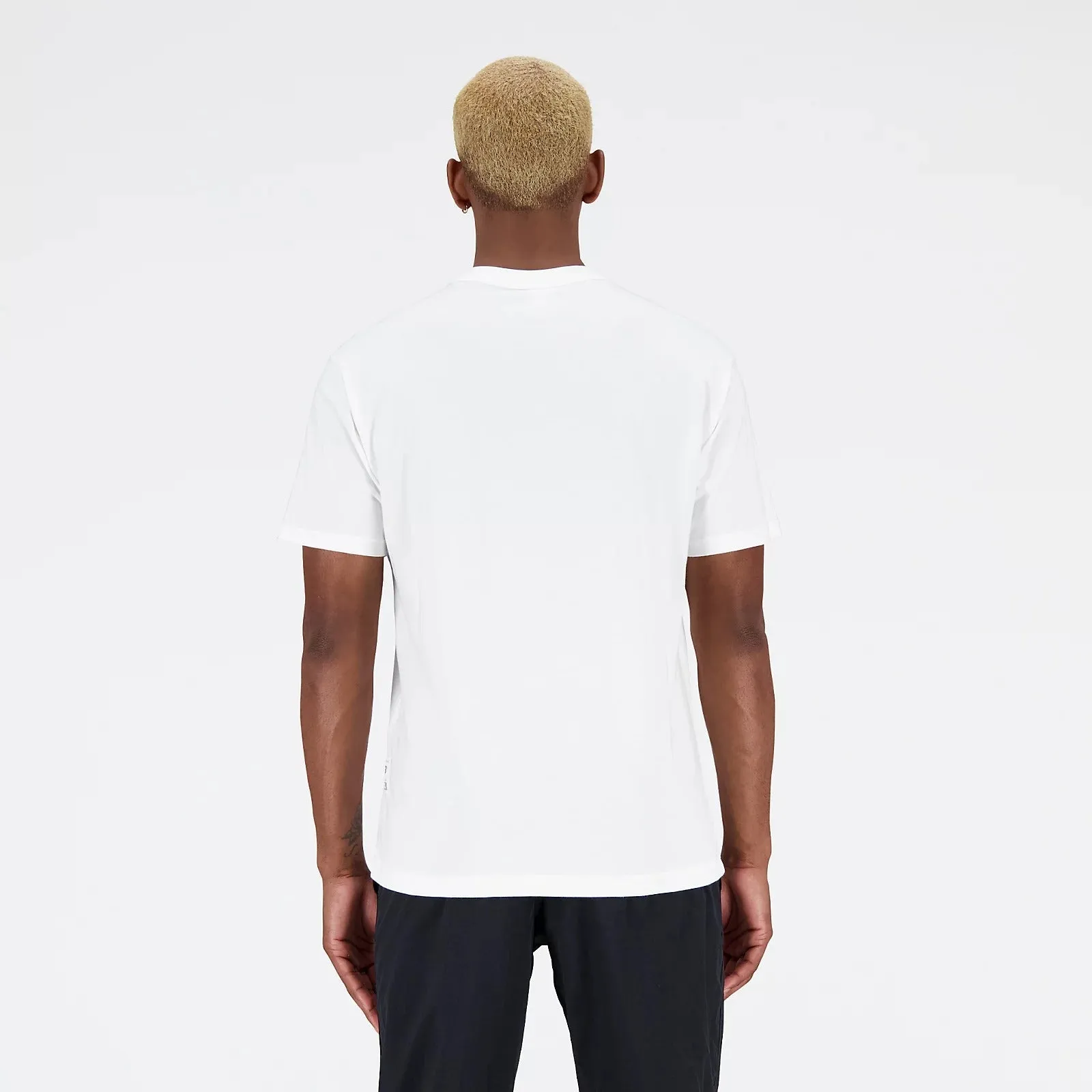 New Balance Men Essentials Reimagined Graphic Cotton Jersey Short Sleeve T-shirt White MT31521-WT
