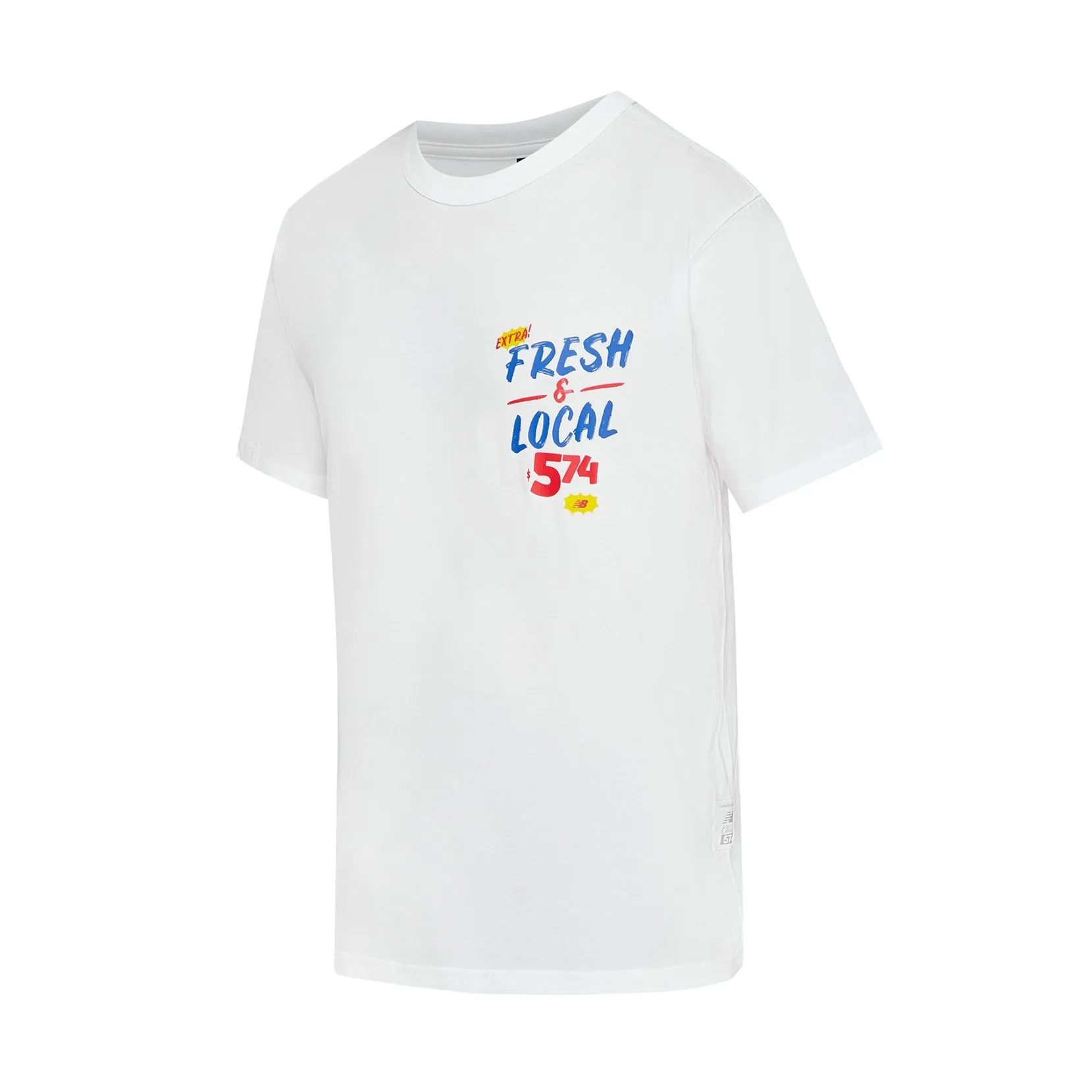 New Balance Men Essentials Reimagined Graphic Cotton Jersey Short Sleeve T-shirt White MT31521-WT