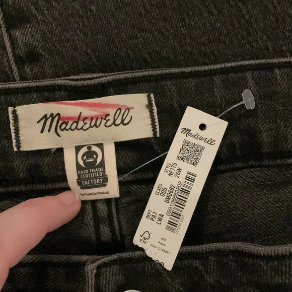 NWT Madewell The Curvy Perfect Vintage Straight Jean in Lunar Wash Size 26 W