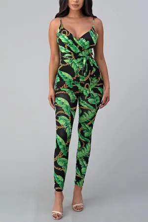 Nyla Tropical Chain Jumpsuit