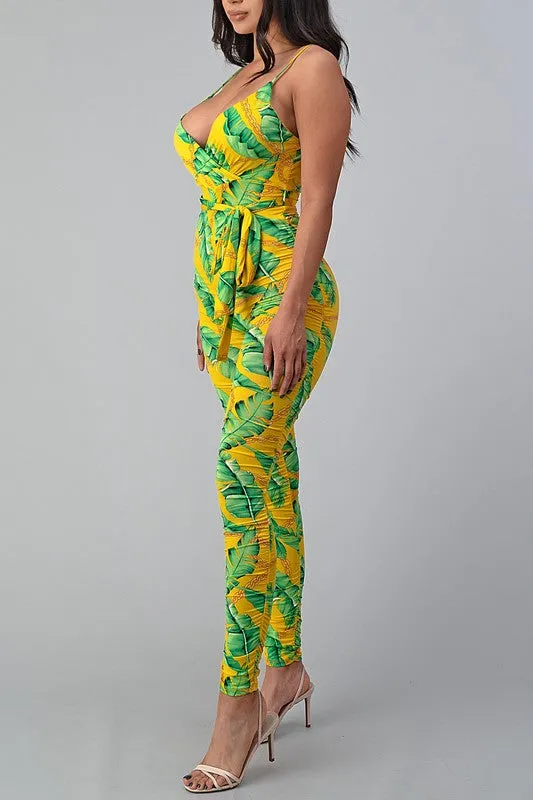 Nyla Tropical Chain Jumpsuit
