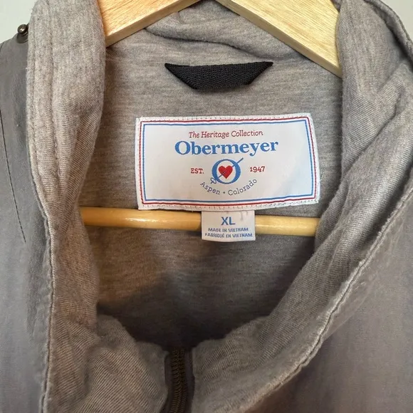 Obermeyer Heritage Collection Hazel Waxed Hooded Jacket Gray XL