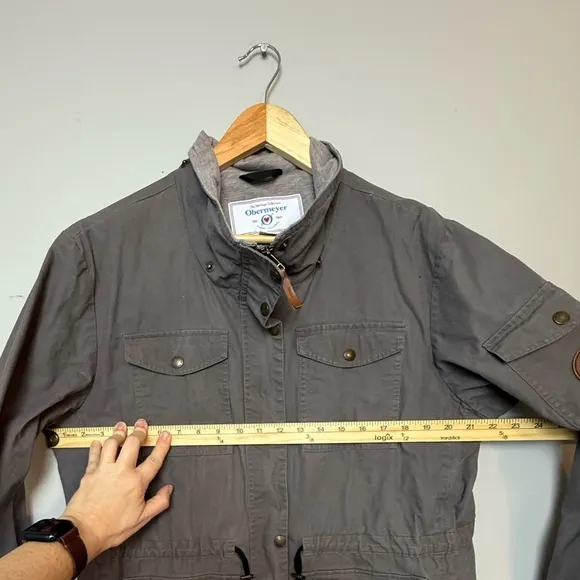 Obermeyer Heritage Collection Hazel Waxed Hooded Jacket Gray XL