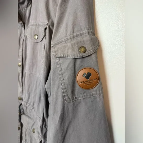 Obermeyer Heritage Collection Hazel Waxed Hooded Jacket Gray XL