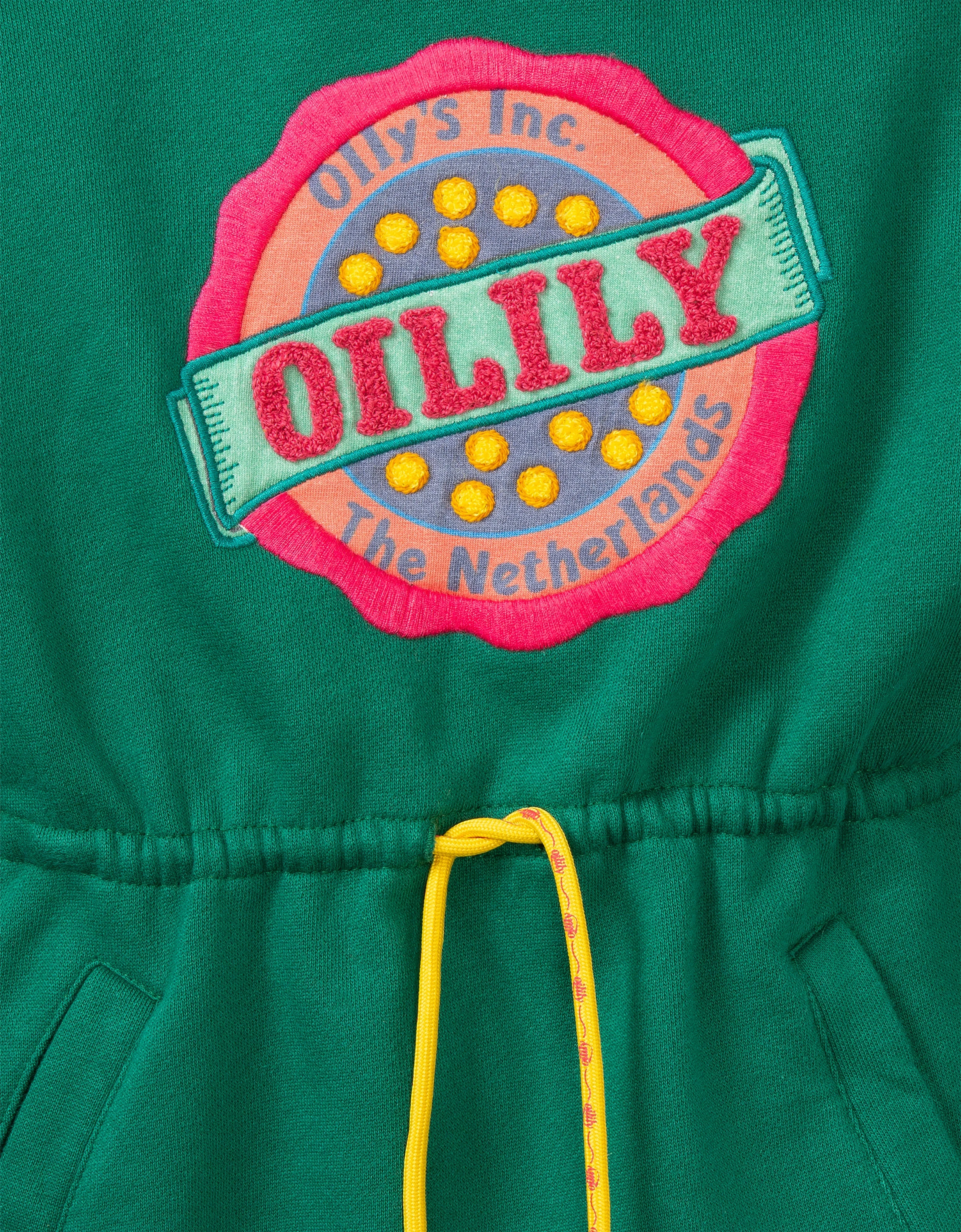 OILILY  Hink Girls Green Hooded Sweater Dress - CLEARANCE SALE