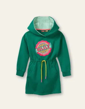 OILILY  Hink Girls Green Hooded Sweater Dress - CLEARANCE SALE