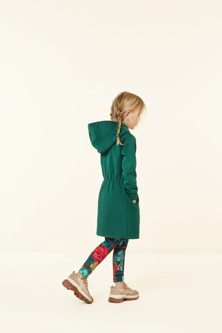 OILILY  Hink Girls Green Hooded Sweater Dress - CLEARANCE SALE