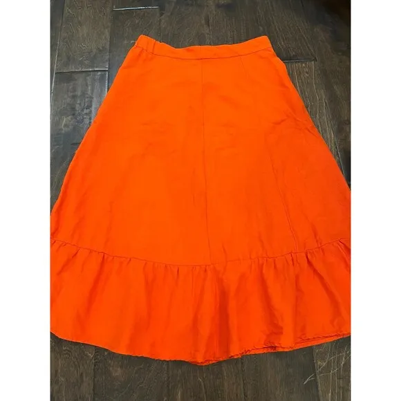 OPT Lulou Matching Crop Top and Maxi Skirt Bright Orange size Small