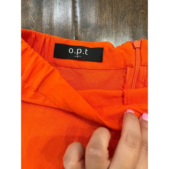 OPT Lulou Matching Crop Top and Maxi Skirt Bright Orange size Small