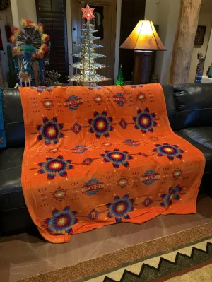 Orange SUNBURST BLANKET