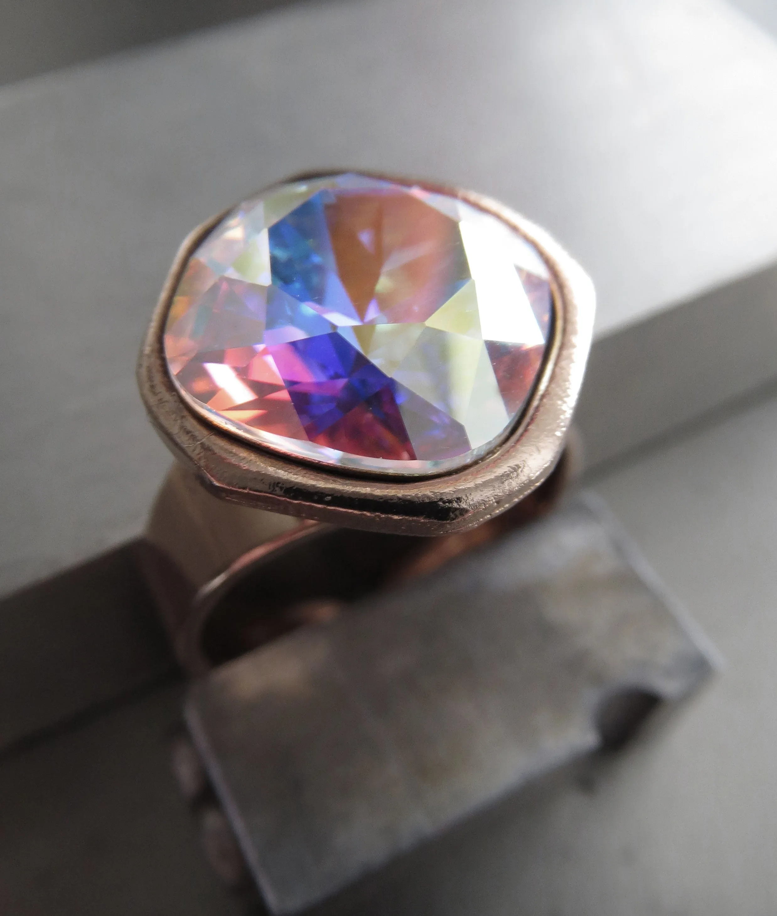 OTHER WORLD - AB Crystal Ring - Rose Gold