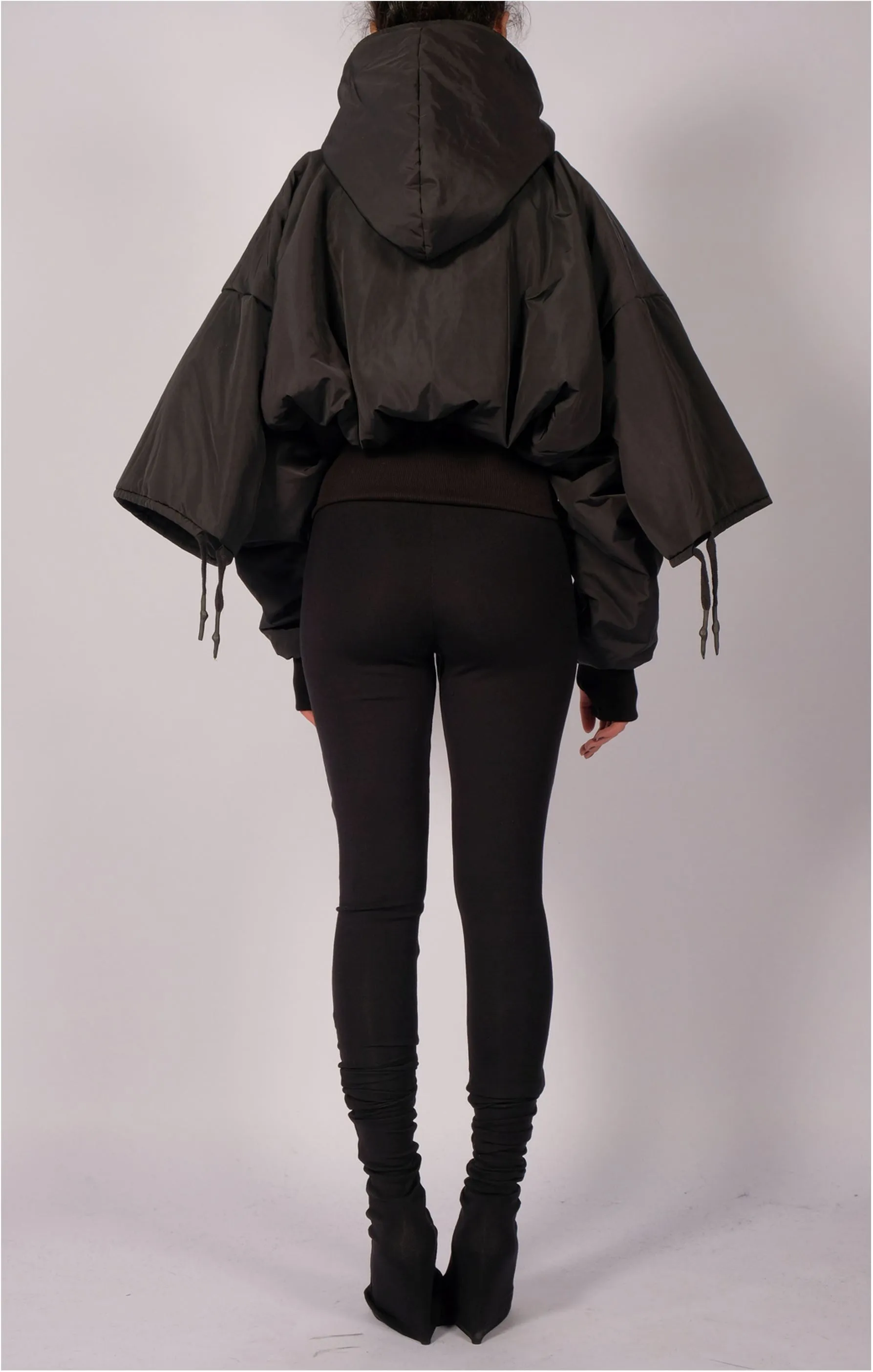 Padded Bomber Crop Jacket