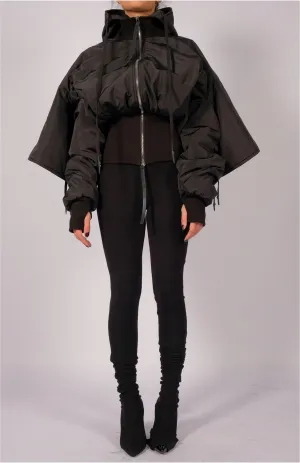 Padded Bomber Crop Jacket