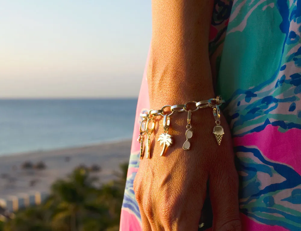 PALM TREE CHARM IN STERLING SILVER