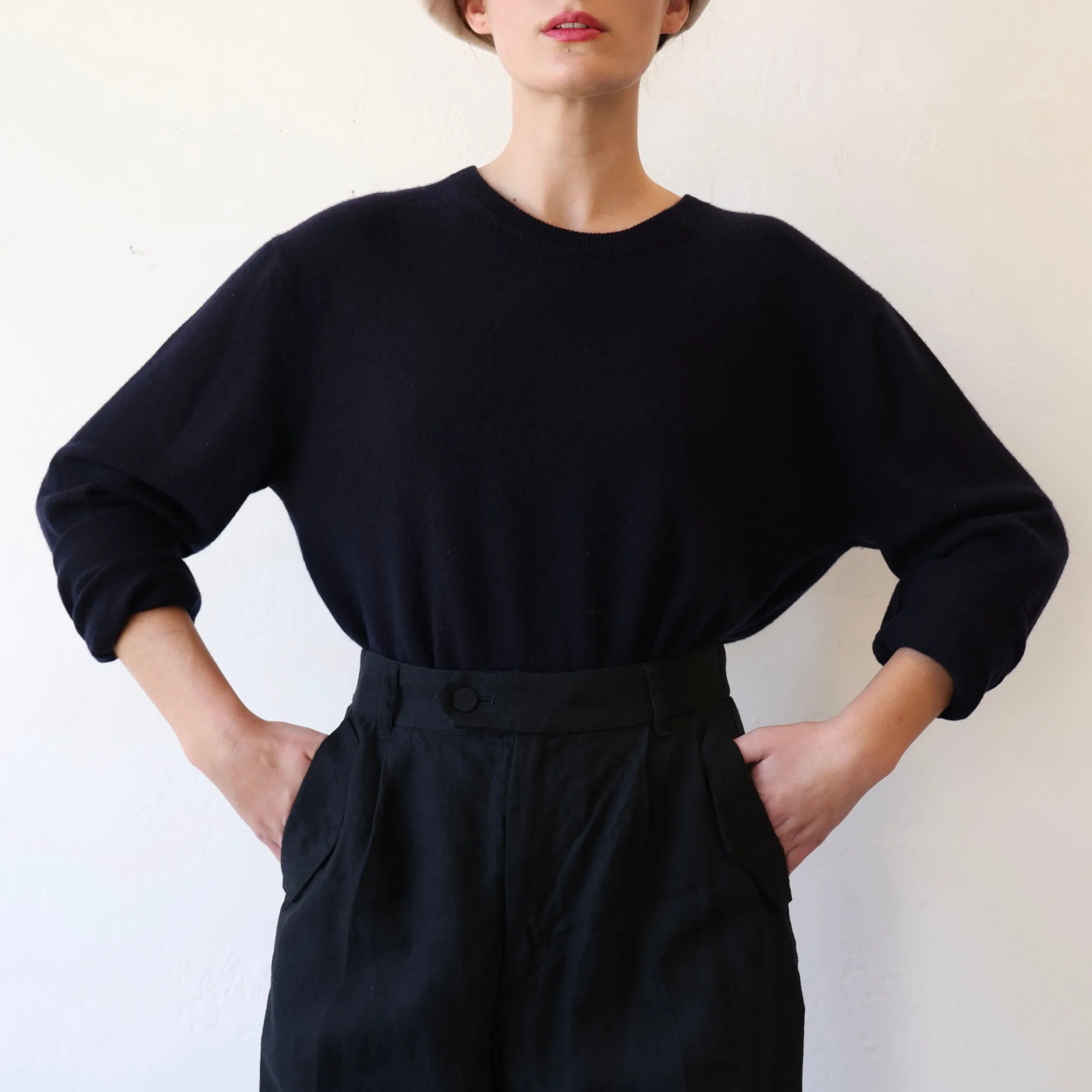 Pas de Calais Center Crease Pants - Midnight