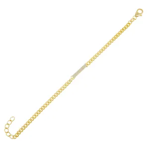 Pavé Bar Cuban Chain Bracelet