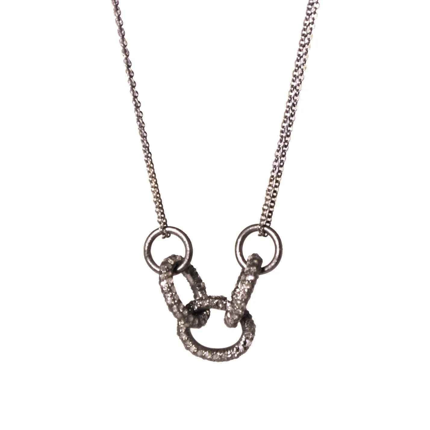 Pave Diamond Link Necklace
