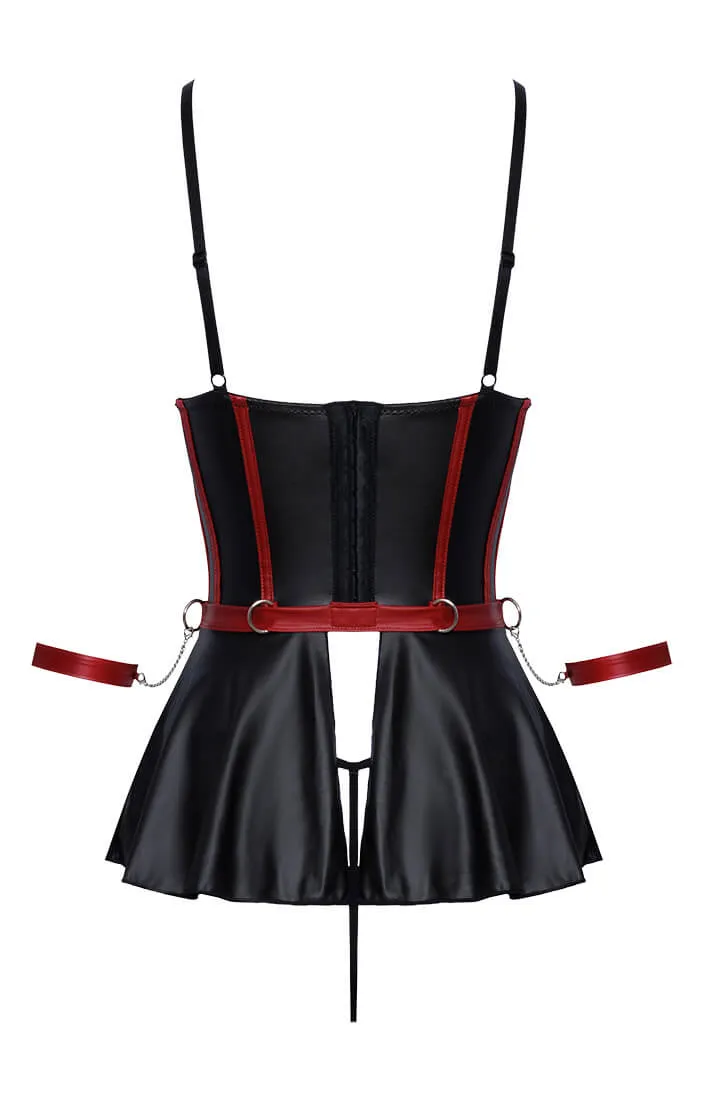 Peplum lingerie with open cup & restraints - FWB
