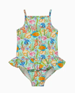 Peplum Swimsuit in Tropical
