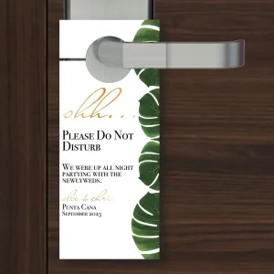 Personalized Wedding Door Hangers - Palm
