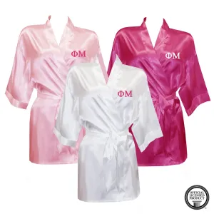 Phi Mu Satin Robe