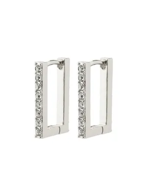 PILGRIM Coby Crystal Square Hoop Earrings