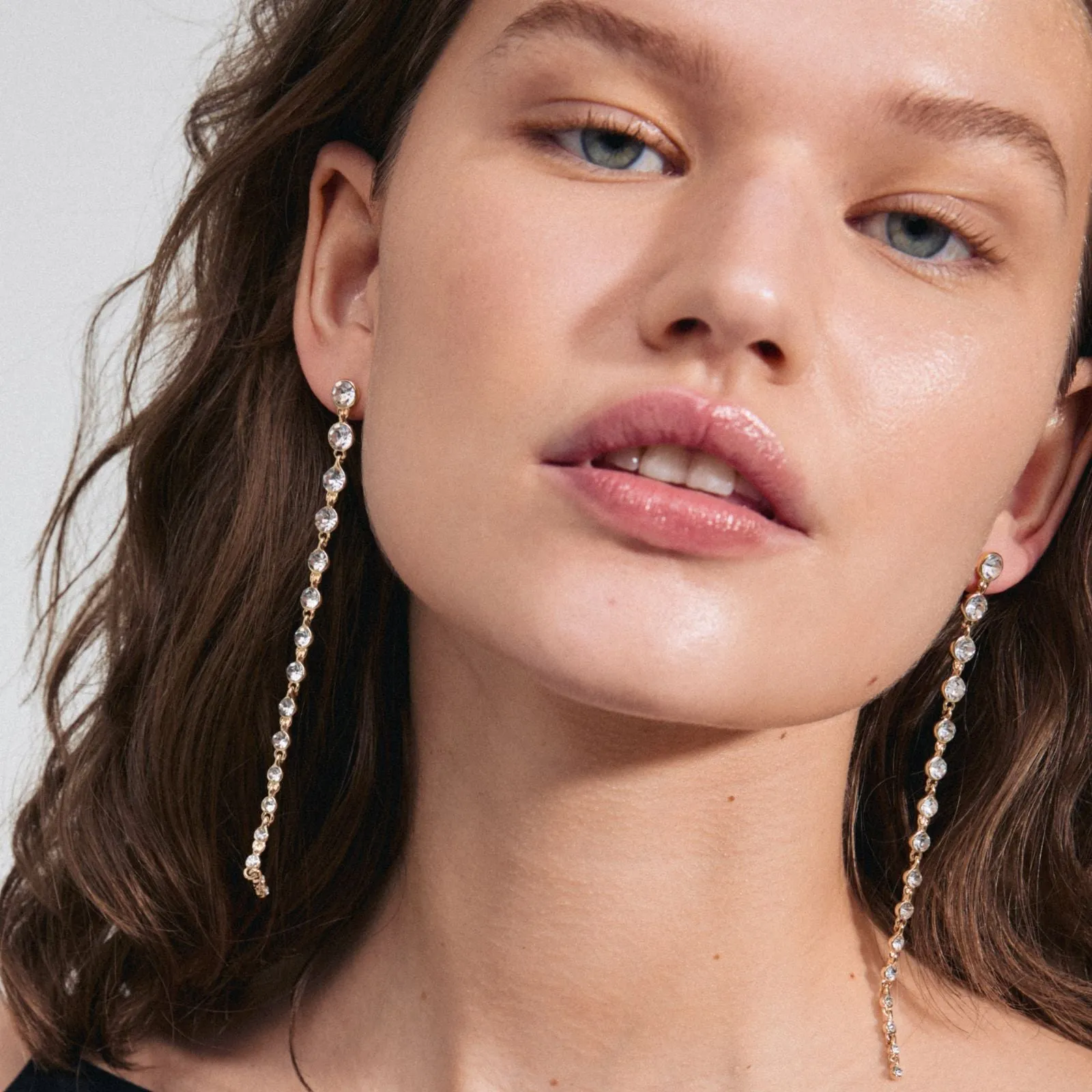 Pilgrim Reagan Gold Crystal Drop Earrings