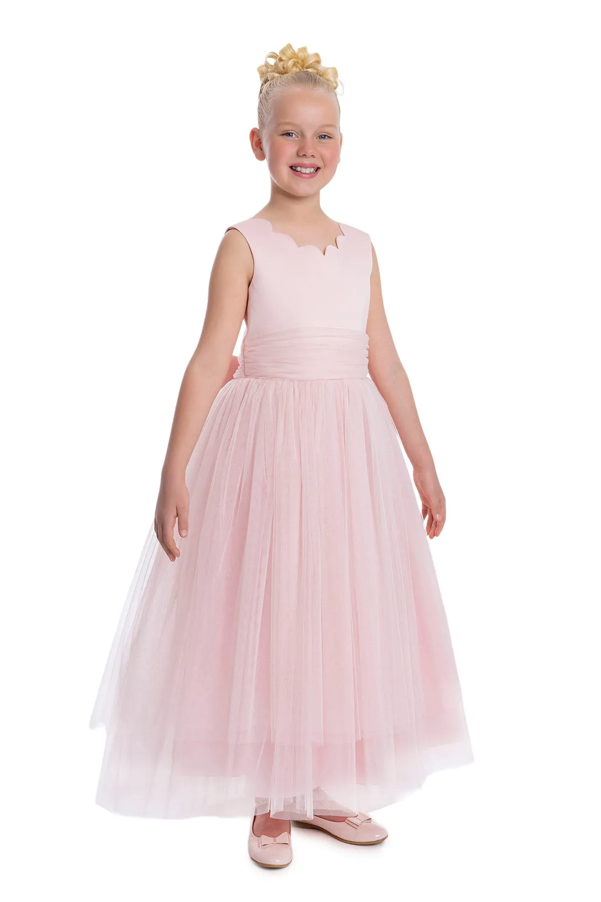 Pink Tulle Maxi Dress Long Tutu Dress for Girls