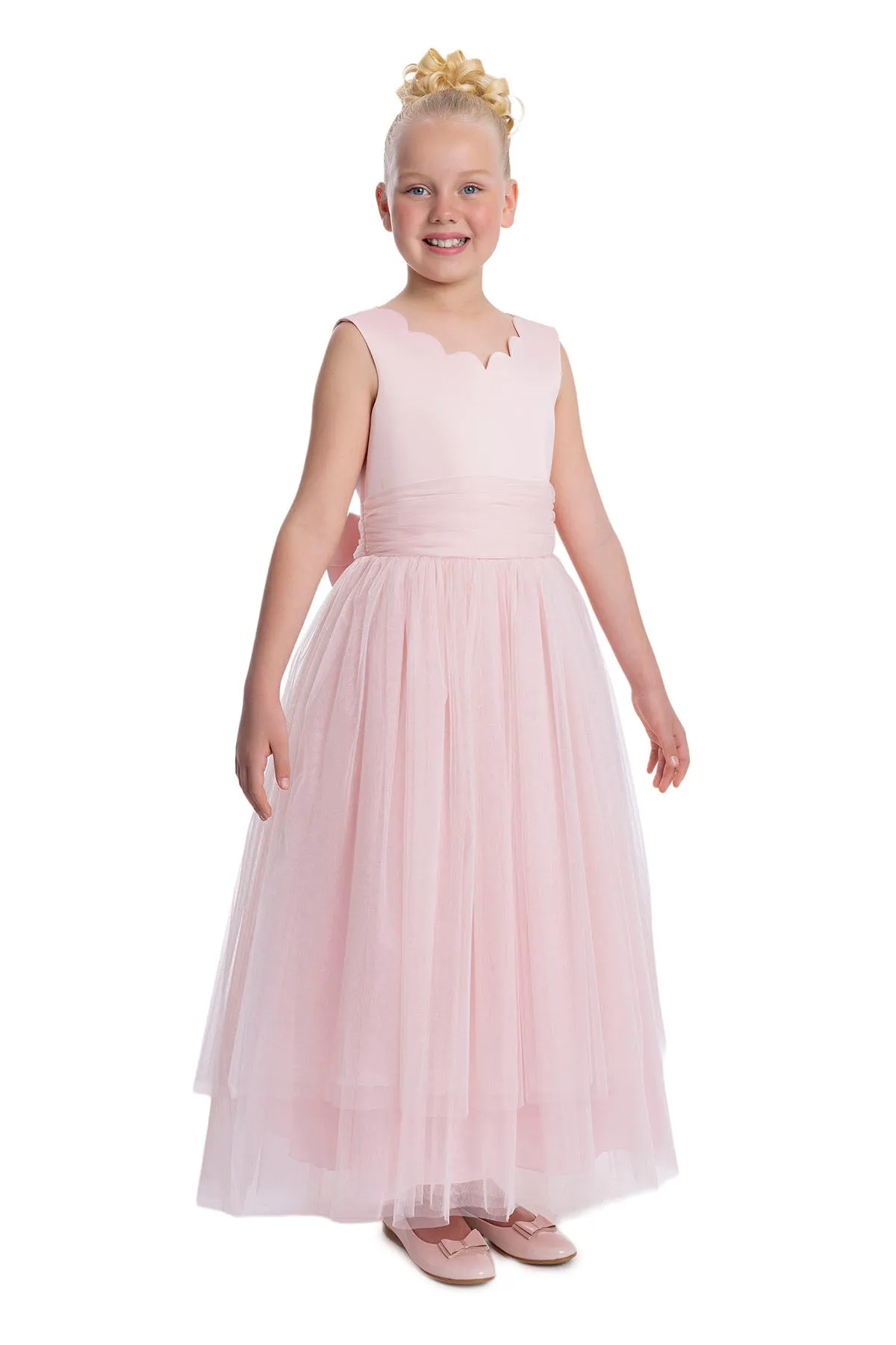Pink Tulle Maxi Dress Long Tutu Dress for Girls