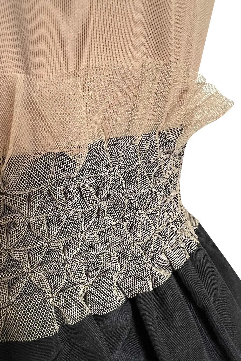 Prettiest 1998 Isaac Mizrahi Sleeveless Top & Black Silk & Silk Chiffon Taffeta Skirt Set