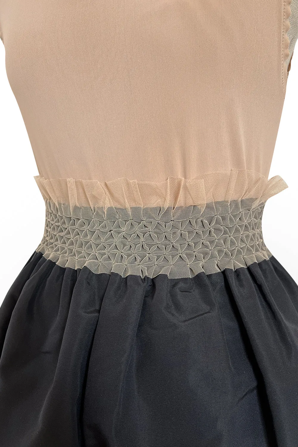 Prettiest 1998 Isaac Mizrahi Sleeveless Top & Black Silk & Silk Chiffon Taffeta Skirt Set